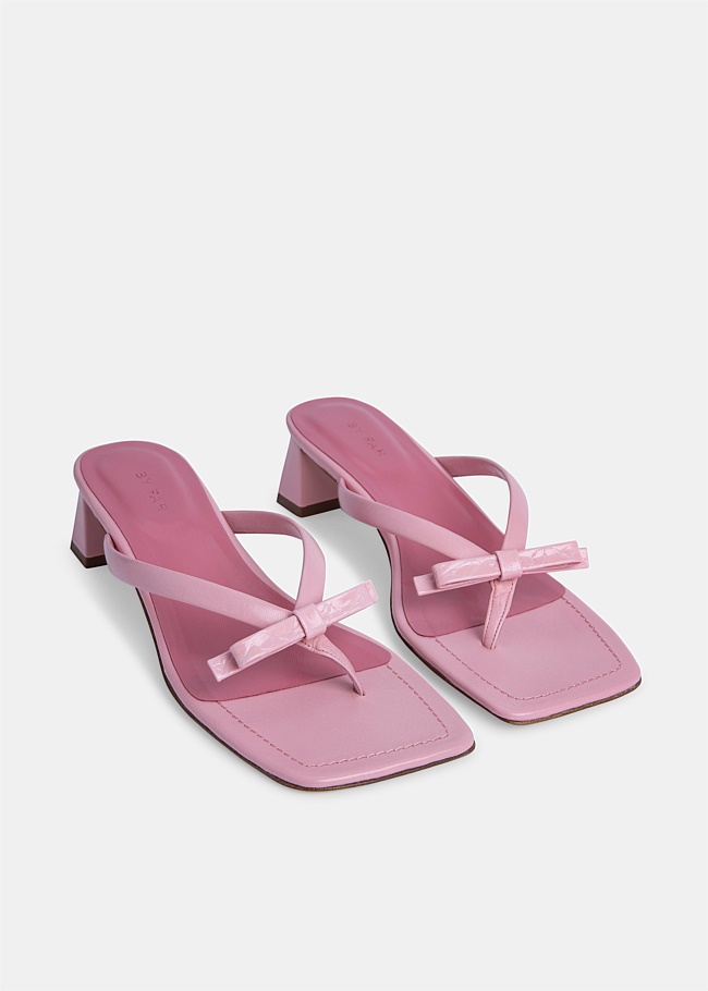 Bibi Pink Leather Sandal