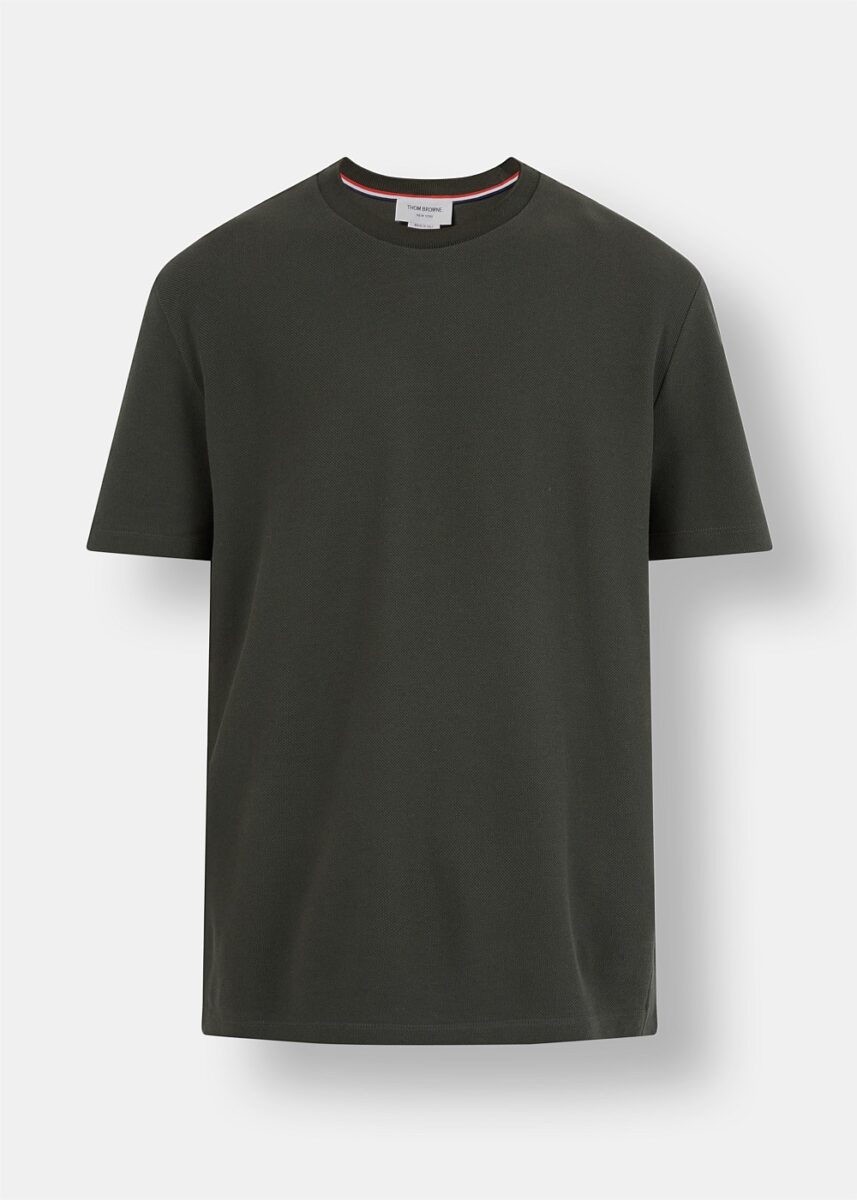 4-Bar Piqué Green T-Shirt