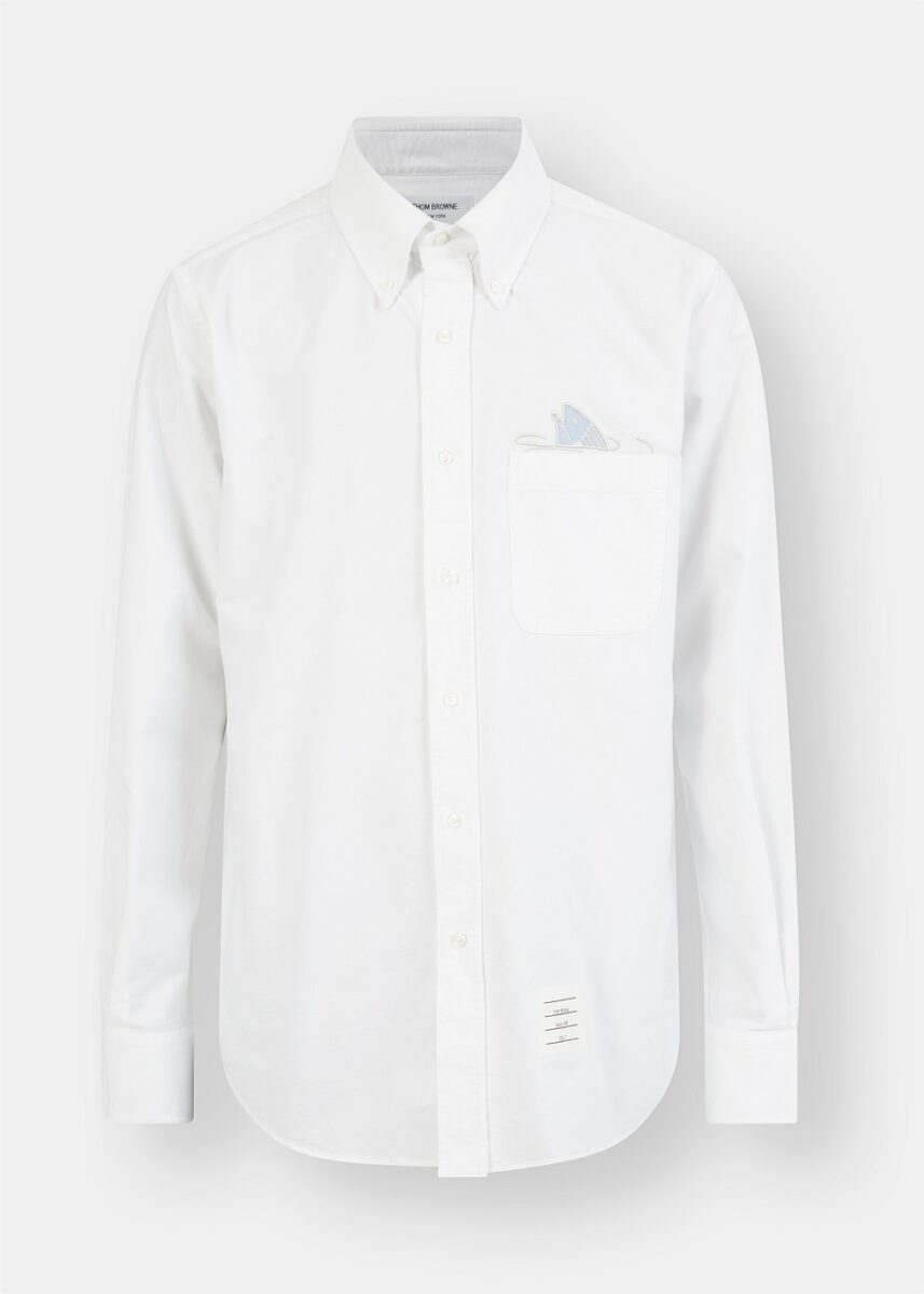 Embroidered Fish Out of Water Oxford Shirt
