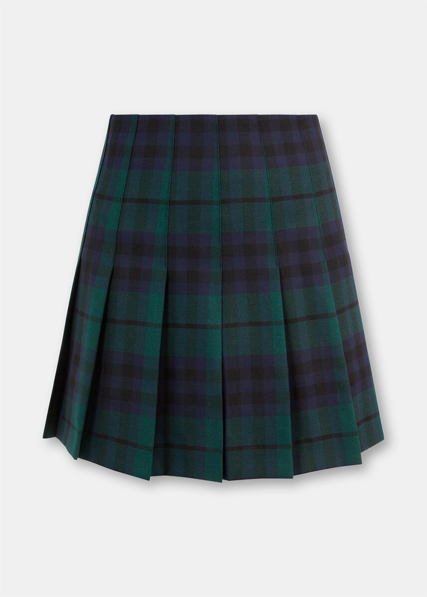 Green Pleated Mini Skirt