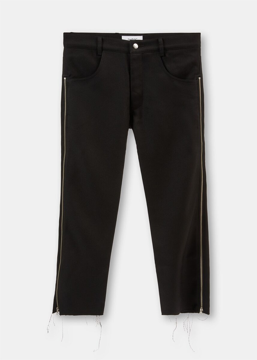 Black Zip Strip Trouser