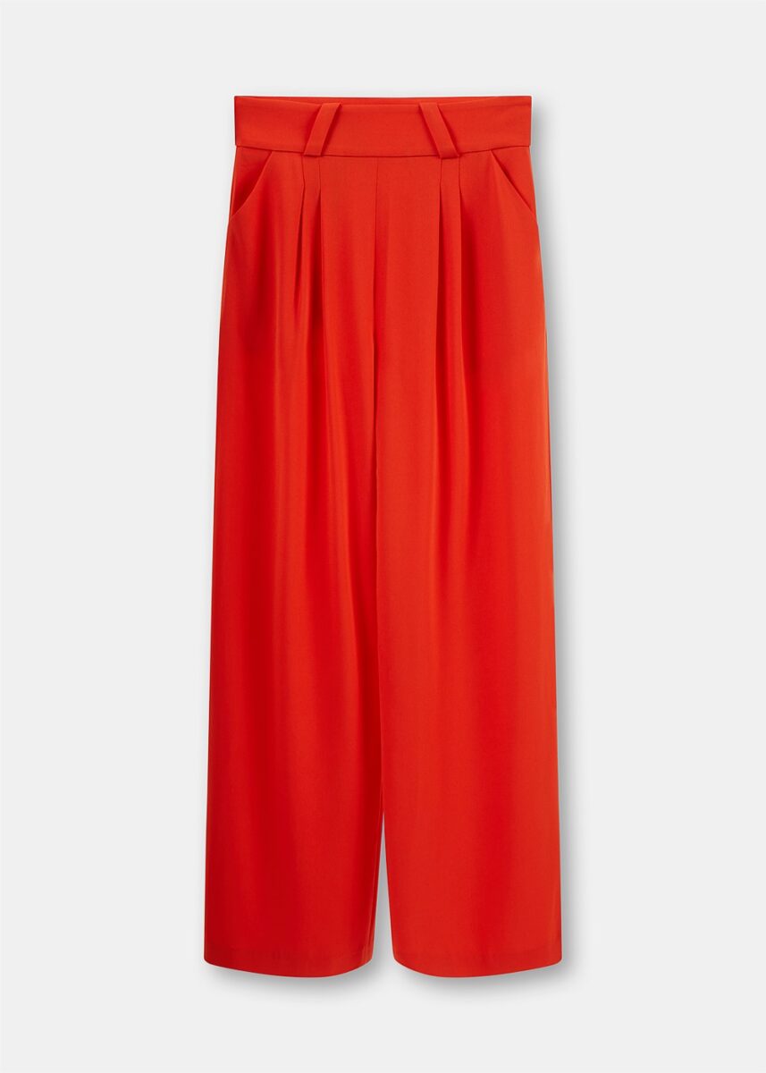 Red Wide Leg Pant