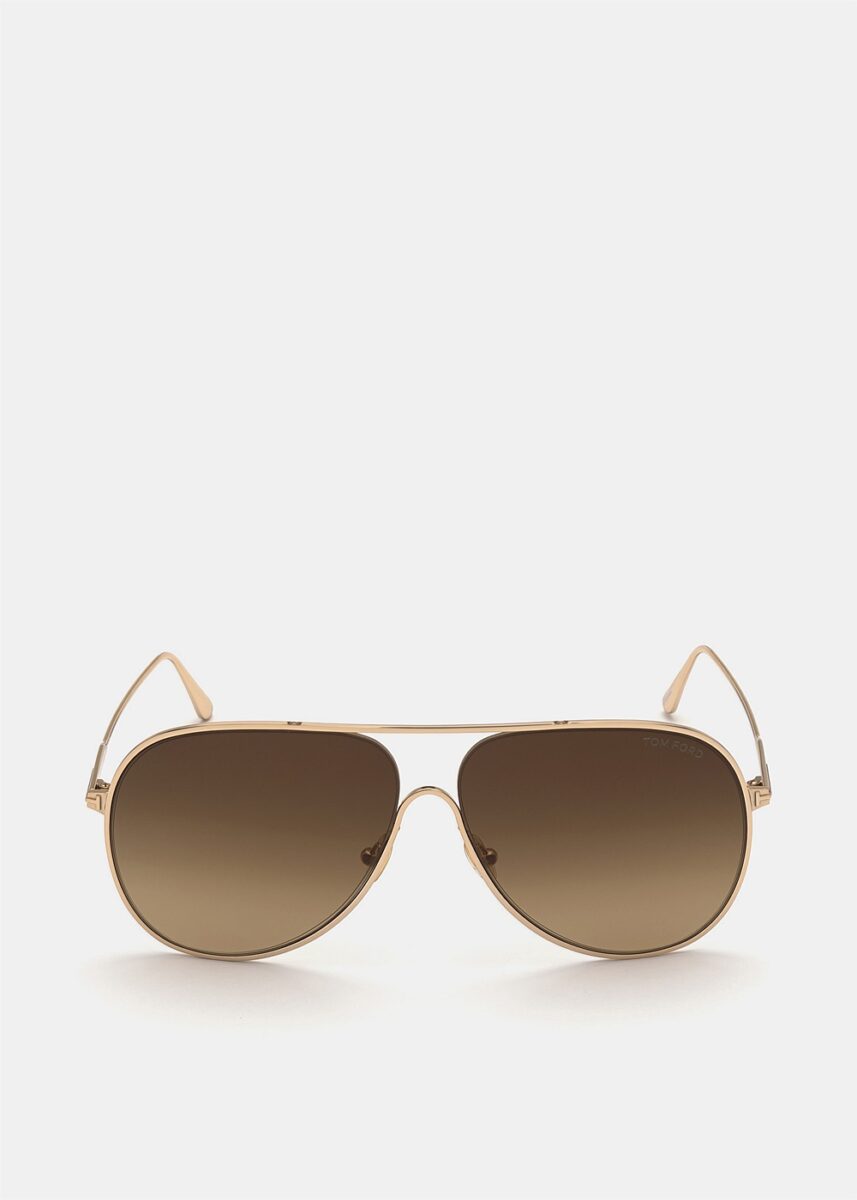 Gold Alec Aviator Sunglasses