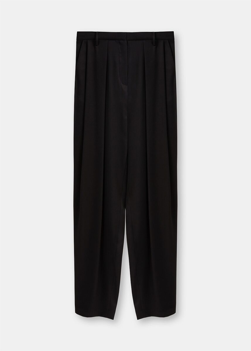Relaxed Tapered Silk Pants