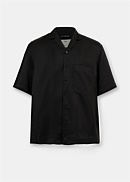 Black Boxy Short Sleeve Shirt