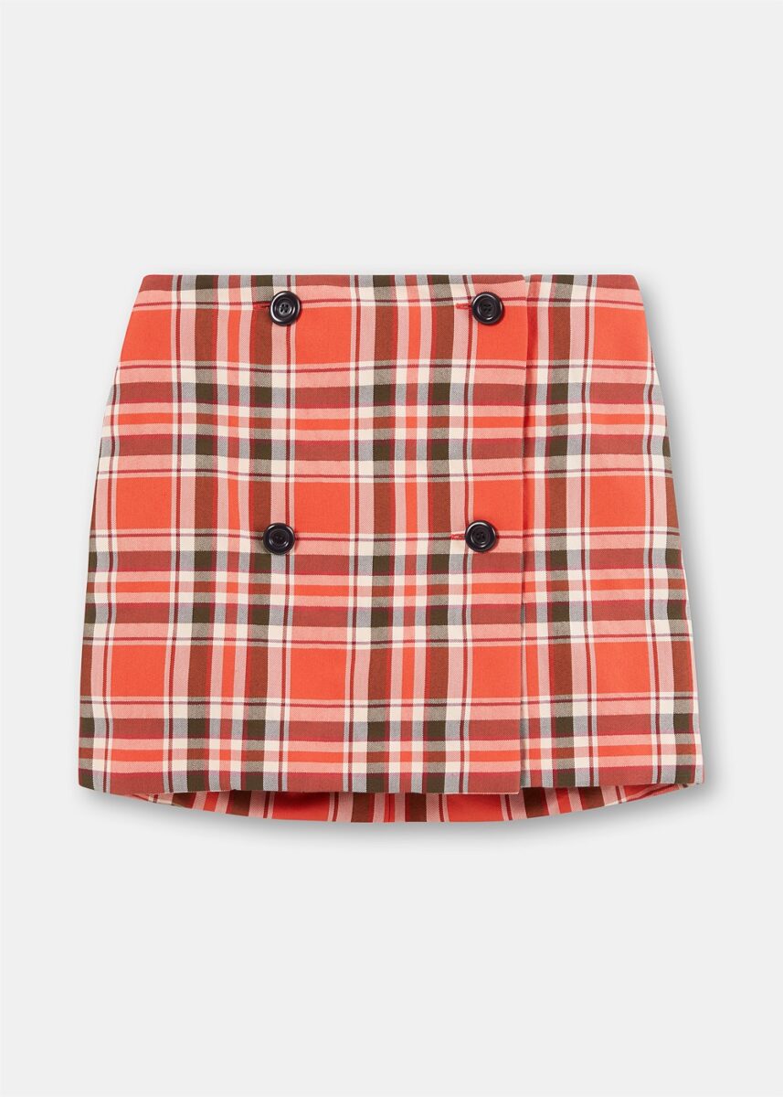 Irri Red Checkered Skirt
