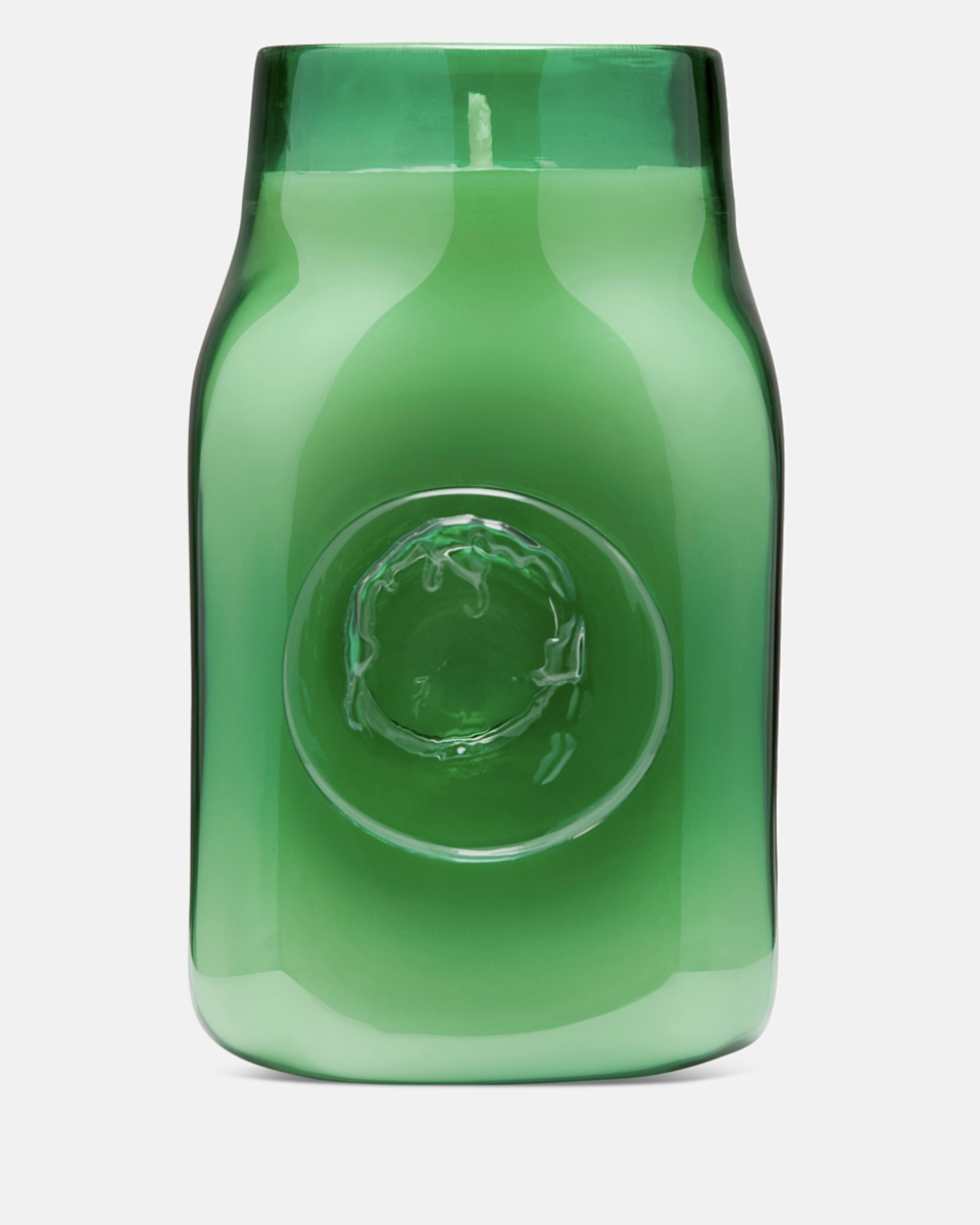Gardenias Shadow Emerald Green Glass Candle 390g