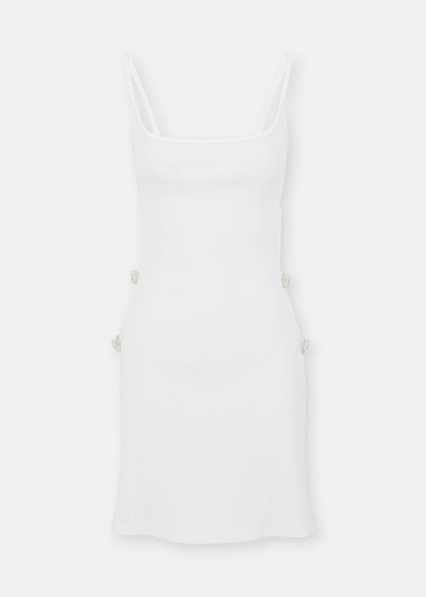 White Cut Out Mini Dress