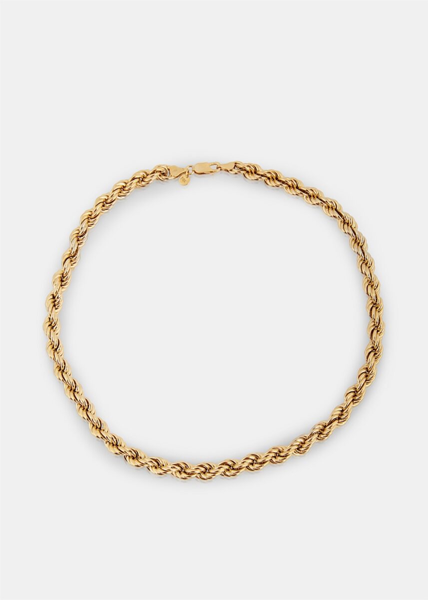 Gold Rope Chain Necklace 45cm