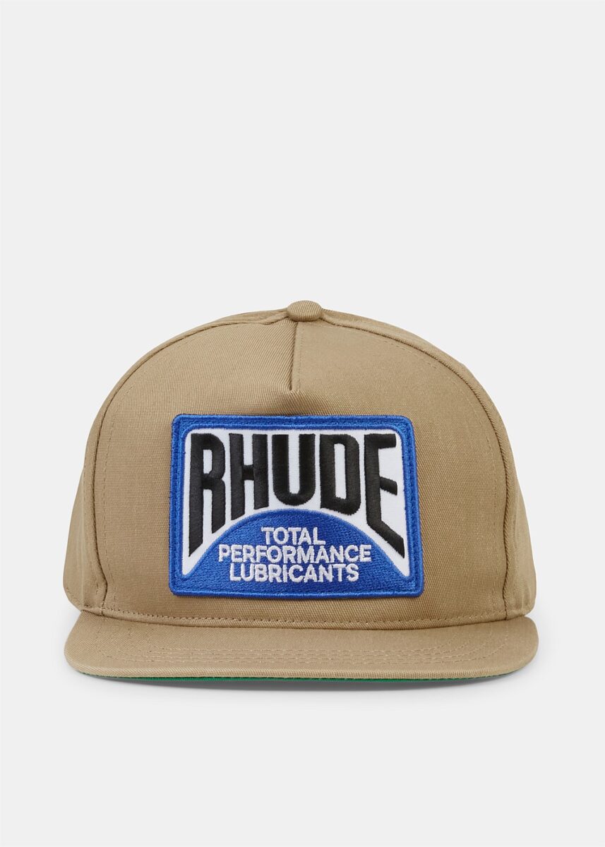 Tan Lubricant Embroidered Hat