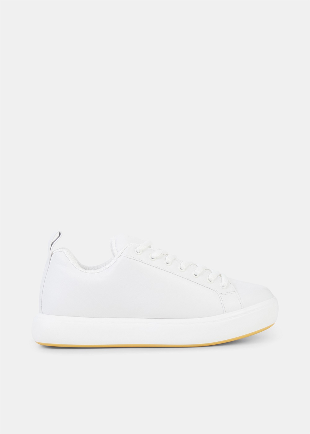 White Leather Low-Top Sneakers - Harrolds