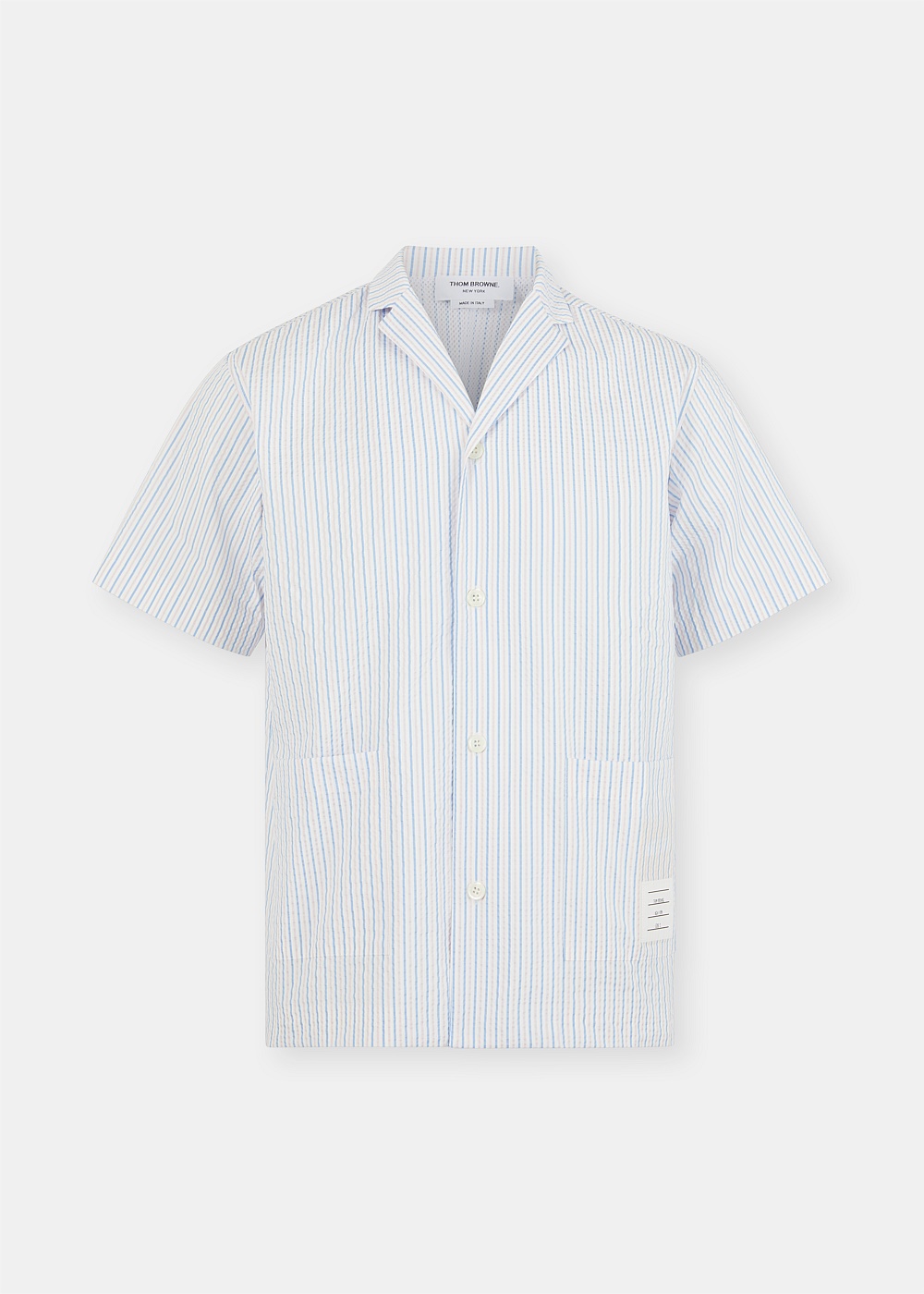 Light Blue Seersucker Short Sleeve Shirt - Harrolds