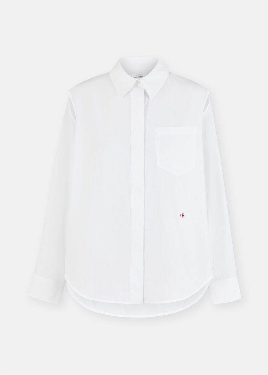 White Cold Shoulder Shirt